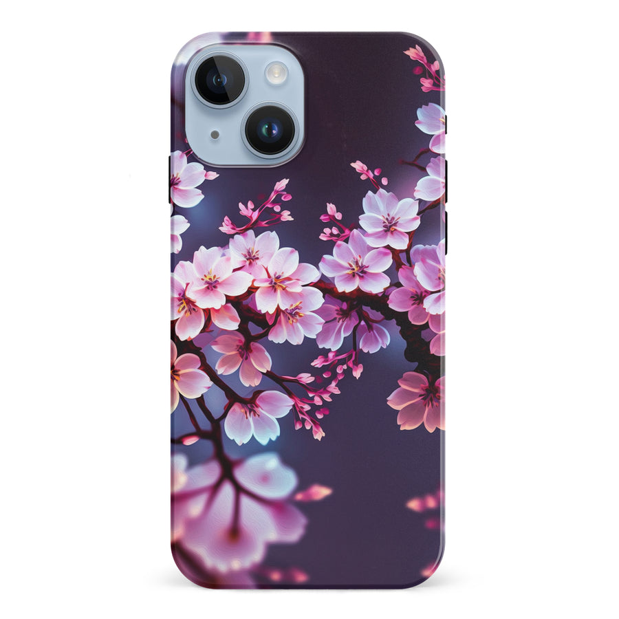 iPhone 15 Cherry Blossom Phone Case in Purple