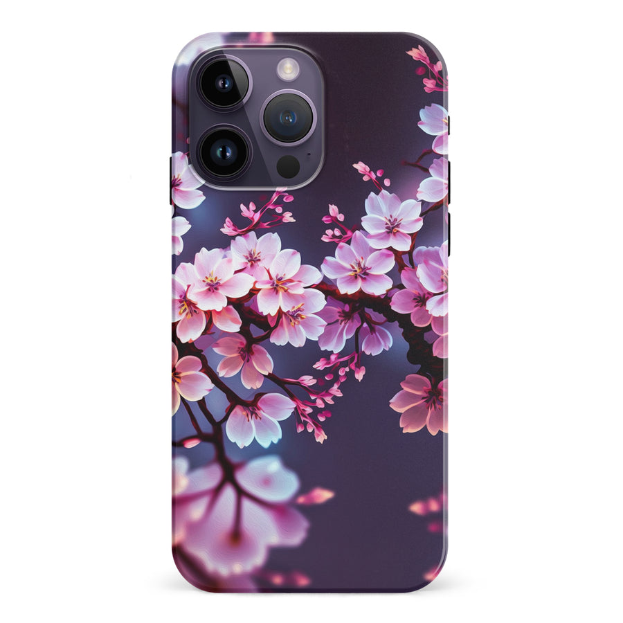 iPhone 15 Pro Cherry Blossom Phone Case in Purple