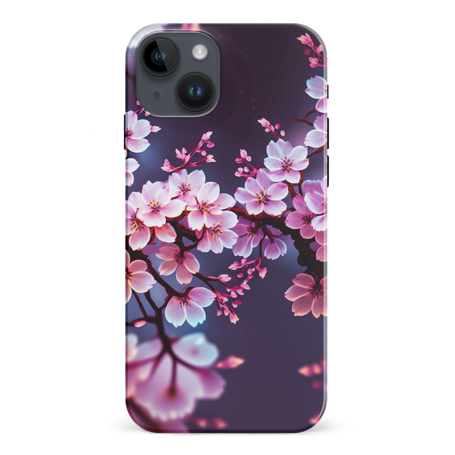 iPhone 15 Plus Cherry Blossom Phone Case in Purple