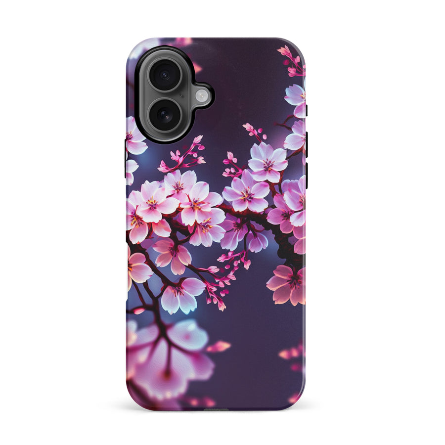 iPhone 16 Cherry Blossom Phone Case in Purple