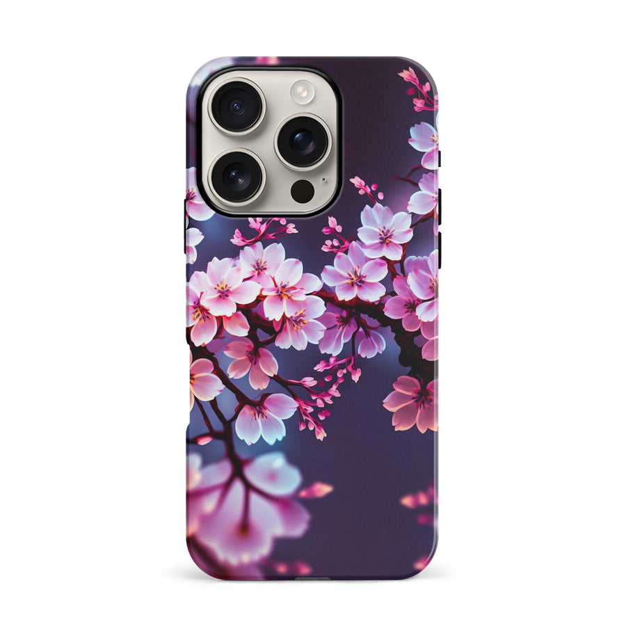 iPhone 16 Pro Cherry Blossom Phone Case in Purple