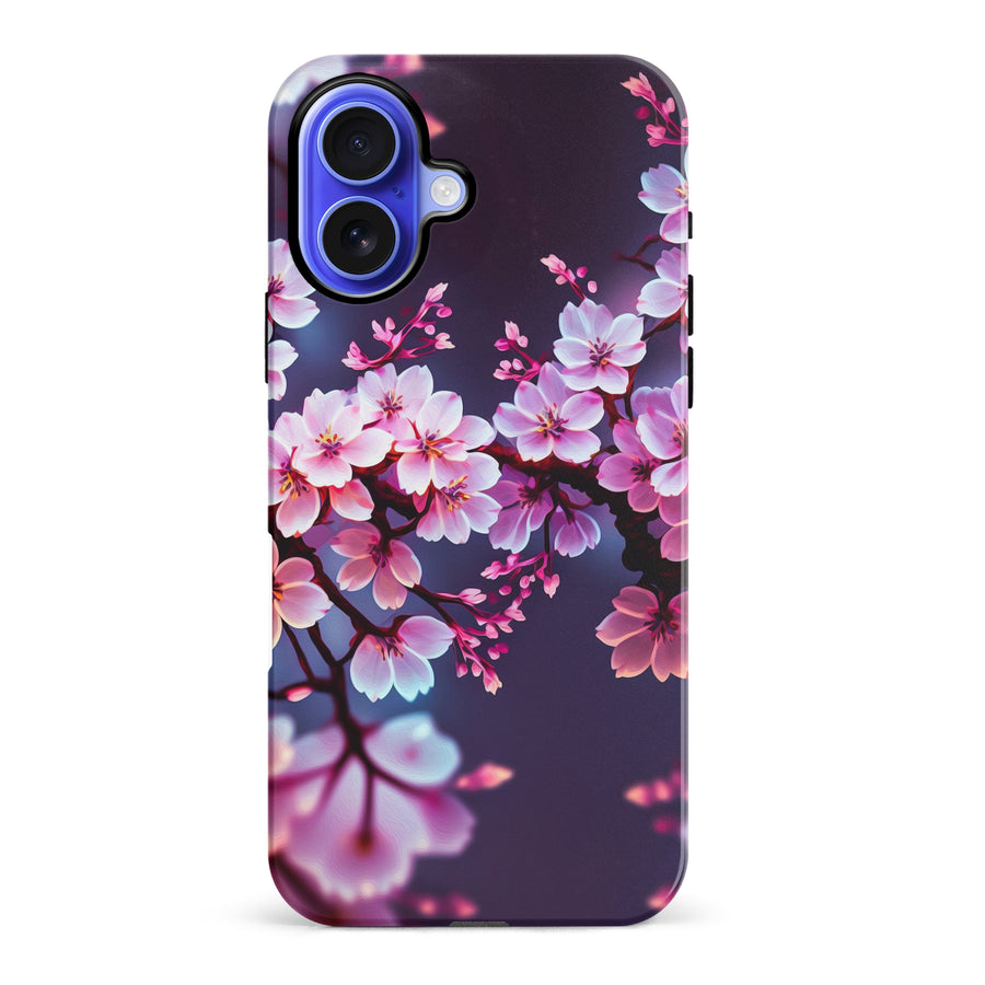 iPhone 16 Plus Cherry Blossom Phone Case in Purple