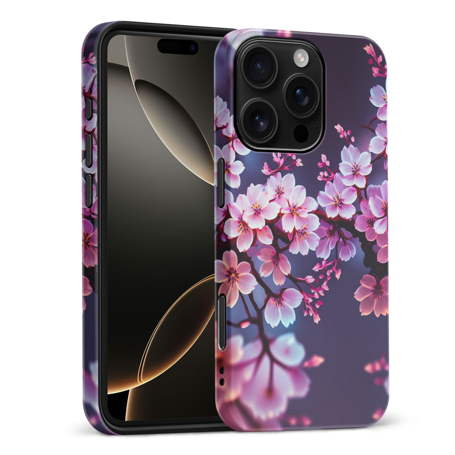 iPhone 16 Pro Max Cherry Blossom Phone Case in Purple