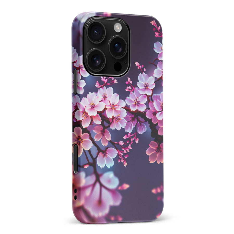 iPhone 16 Pro Max Cherry Blossom Phone Case in Purple