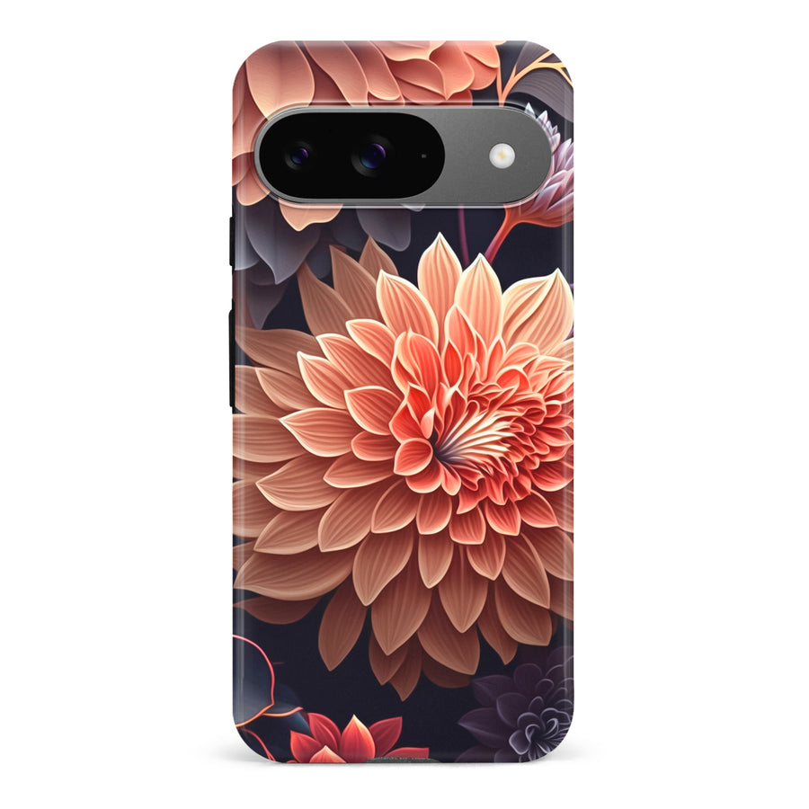 Google Pixel 9 Dahlia Phone Case in Black