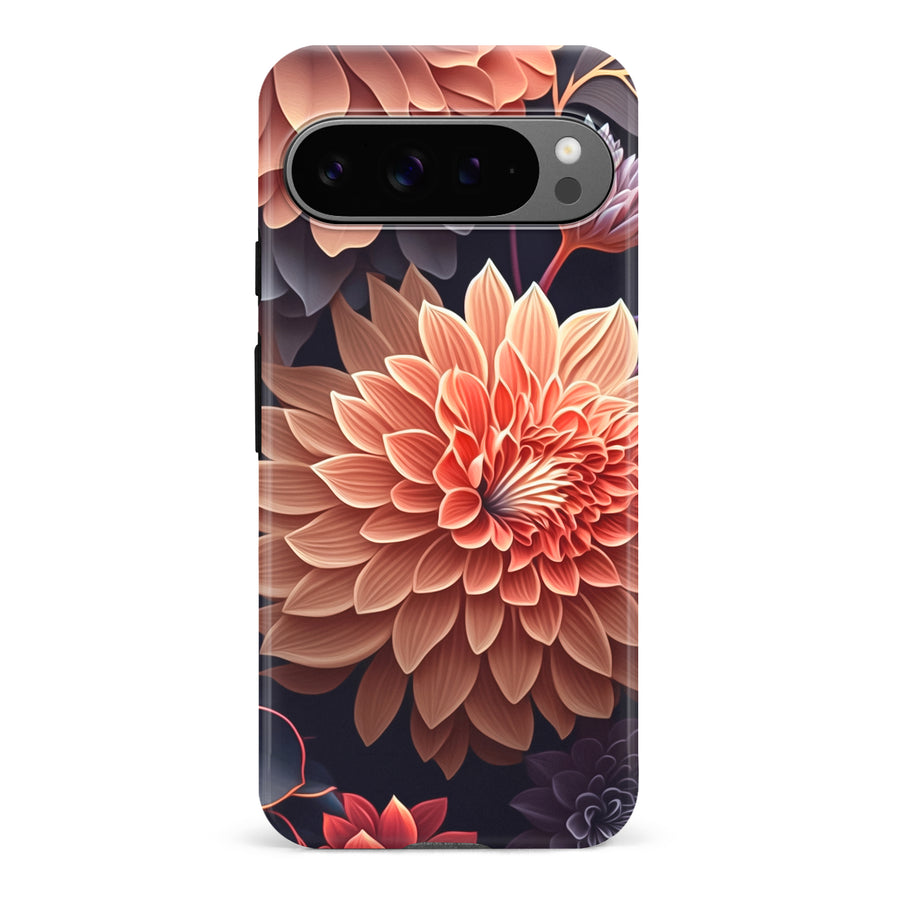 Google Pixel 9 Pro Dahlia Phone Case in Black