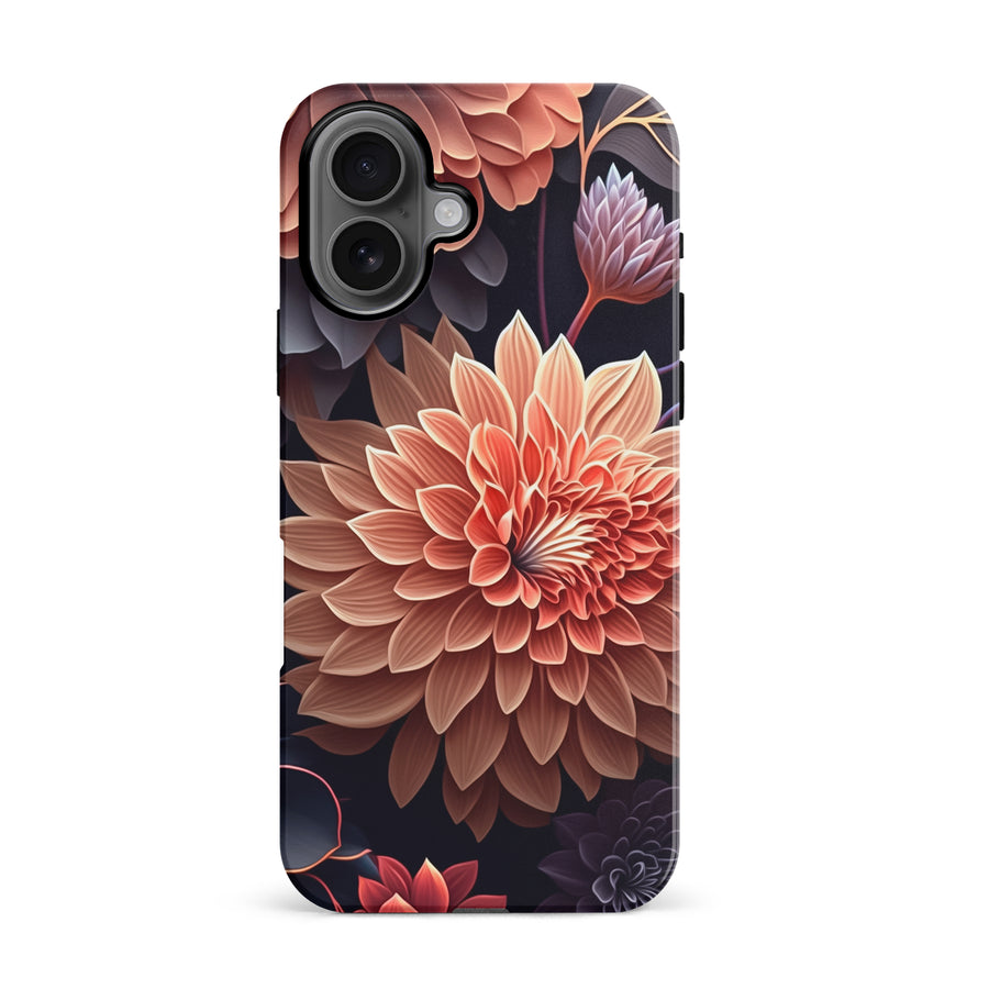 iPhone 16 Dahlia Phone Case in Black