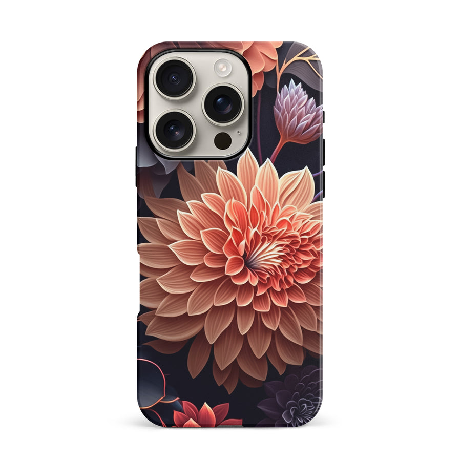 iPhone 16 Pro Dahlia Phone Case in Black