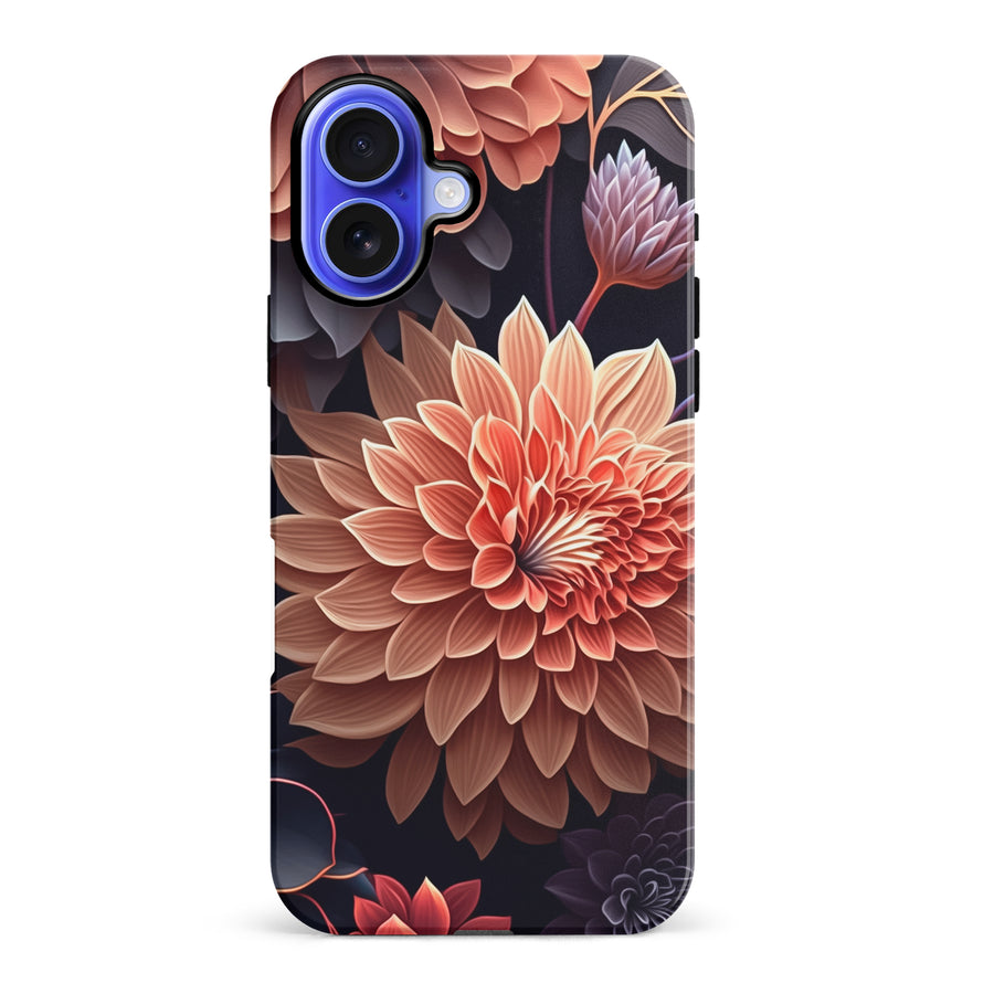 iPhone 16 Plus Dahlia Phone Case in Black