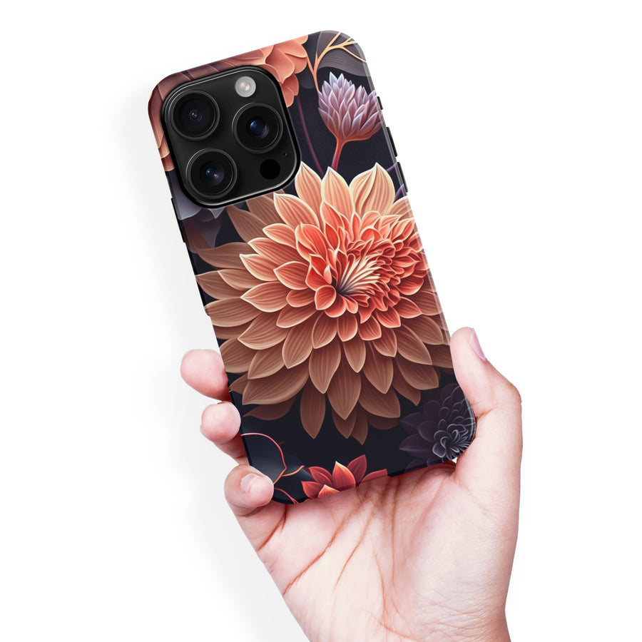 iPhone 16 Pro Max Dahlia Phone Case in Black