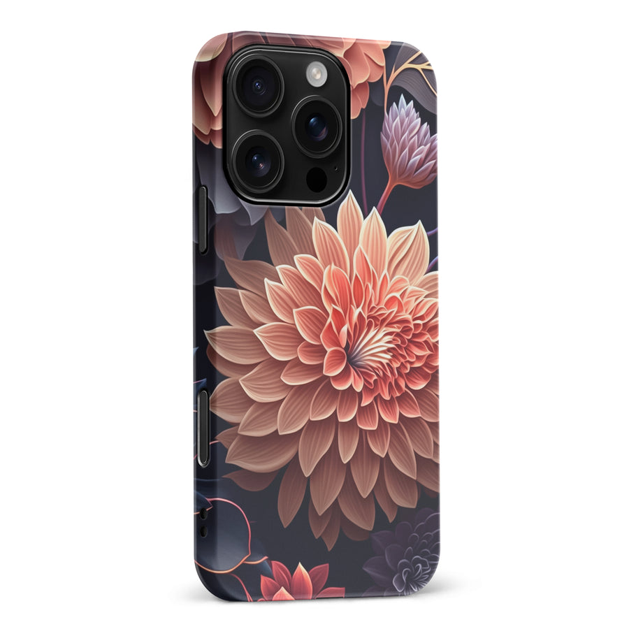 iPhone 16 Pro Max Dahlia Phone Case in Black