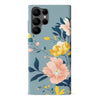 Samsung Galaxy S22 Ultra Hibiscus Phone Case in Blue