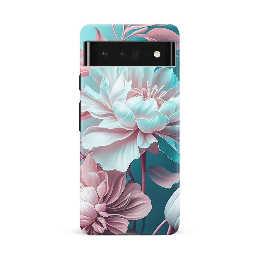 Google Pixel 6A Blossom Phone Case in Green