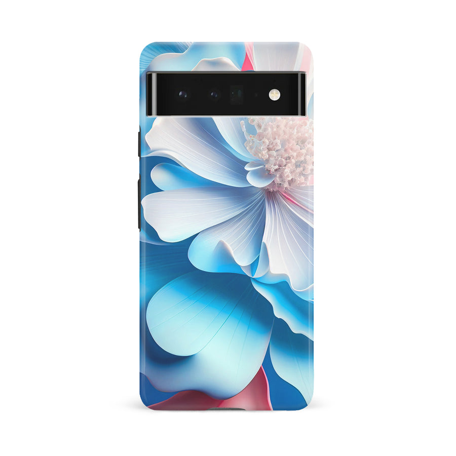 Google Pixel 6A Blossom Phone Case in Blue