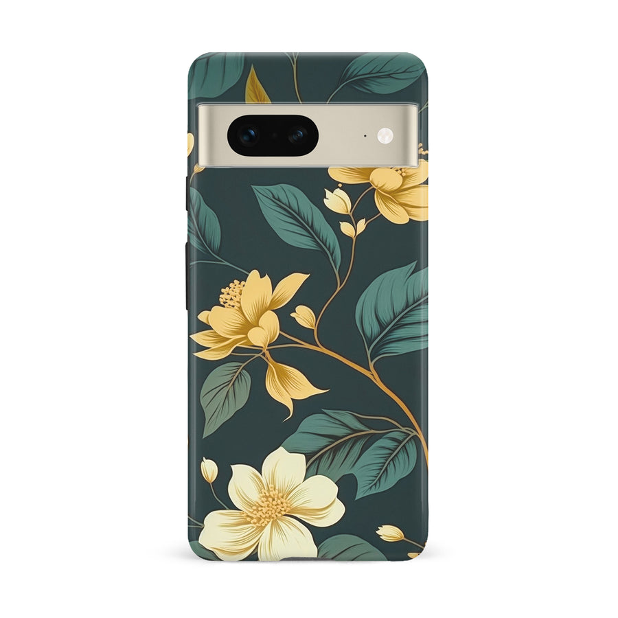 Google Pixel 7 Floral Phone Case in Green