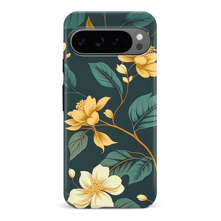 Google Pixel 9 Pro Floral Phone Case in Green