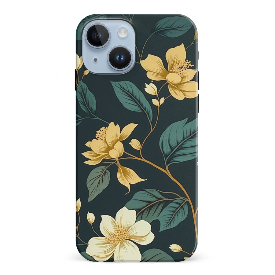 iPhone 15 Floral Phone Case in Green