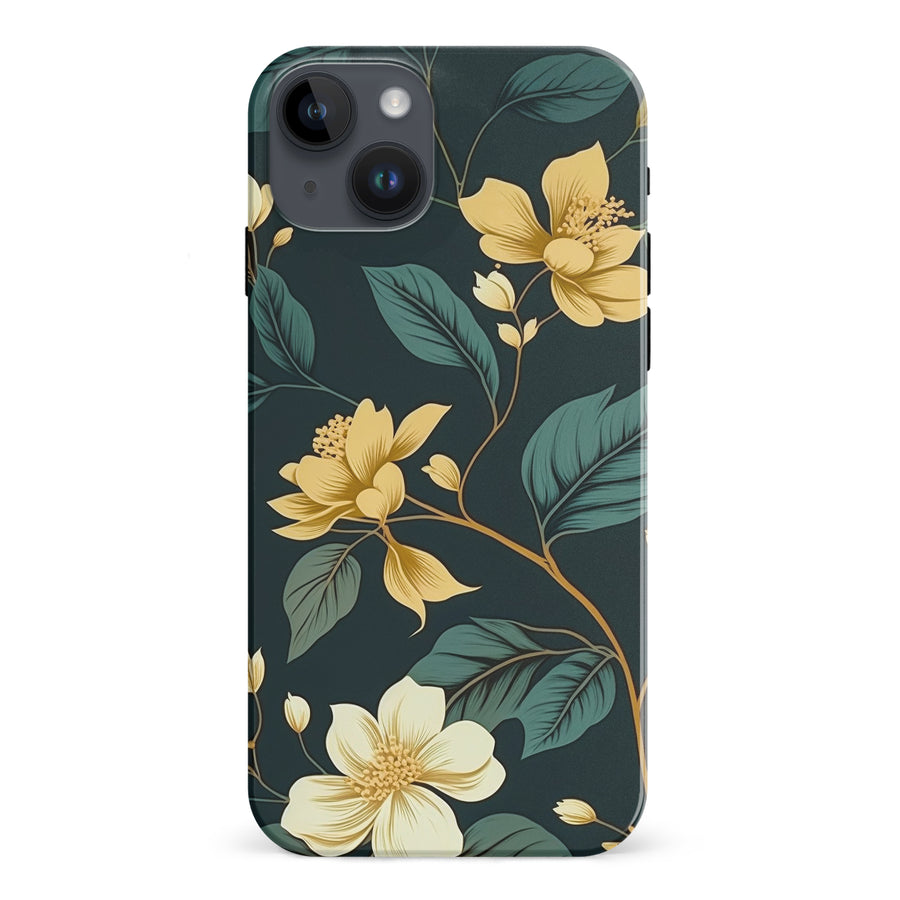 iPhone 15 Plus Floral Phone Case in Green