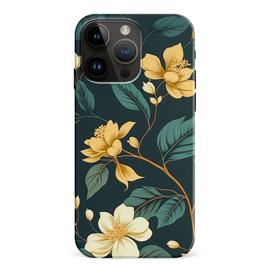 iPhone 15 Pro Max Floral Phone Case in Green