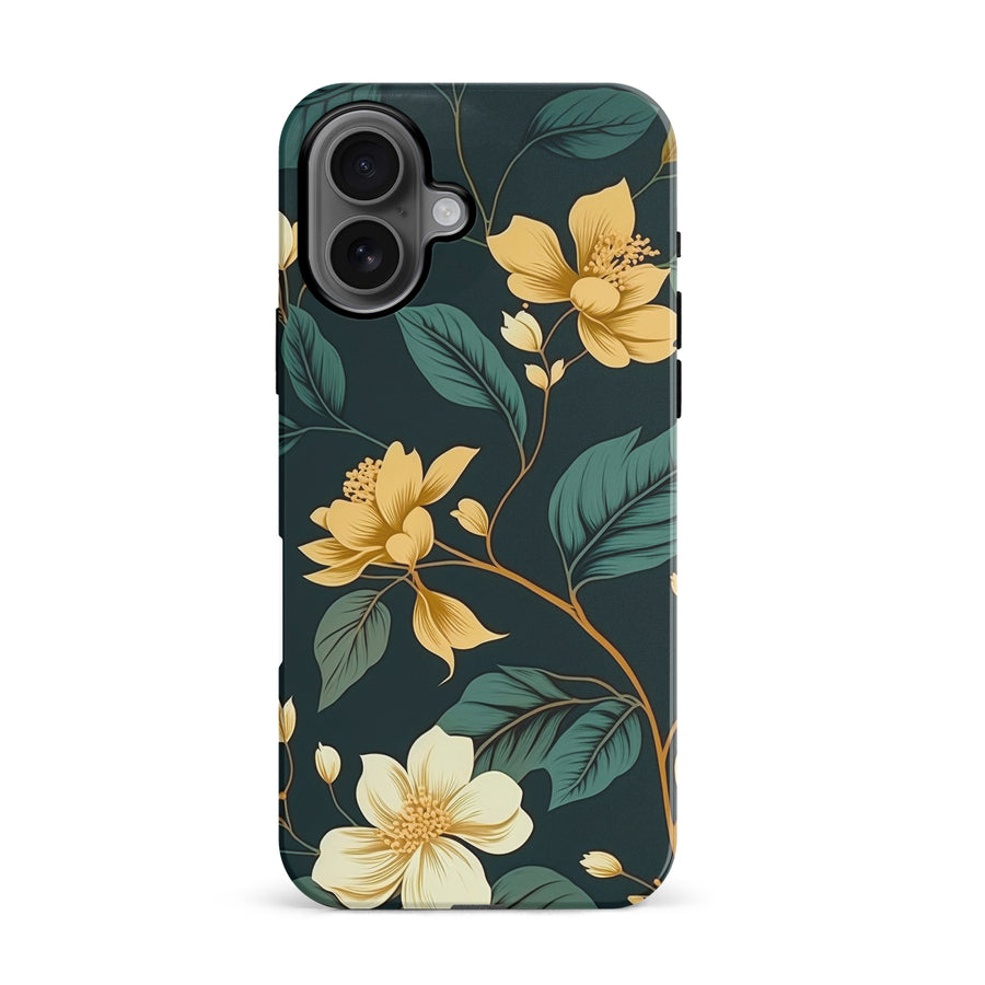 iPhone 16 Floral Phone Case in Green