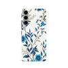 Samsung Galaxy S24 Blue Hibiscus Phone Case in White