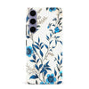 Samsung Galaxy S24 Plus Blue Hibiscus Phone Case in White