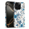 iPhone 16 Pro Max Blue Hibiscus Phone Case in White