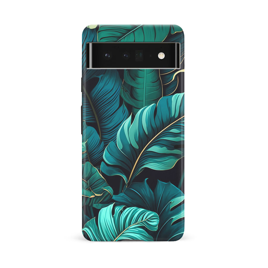Google Pixel 6A Floral Phone Case in Green