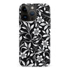 iPhone 15 Pro Max Monochrome Floral Phone Case in Black and White