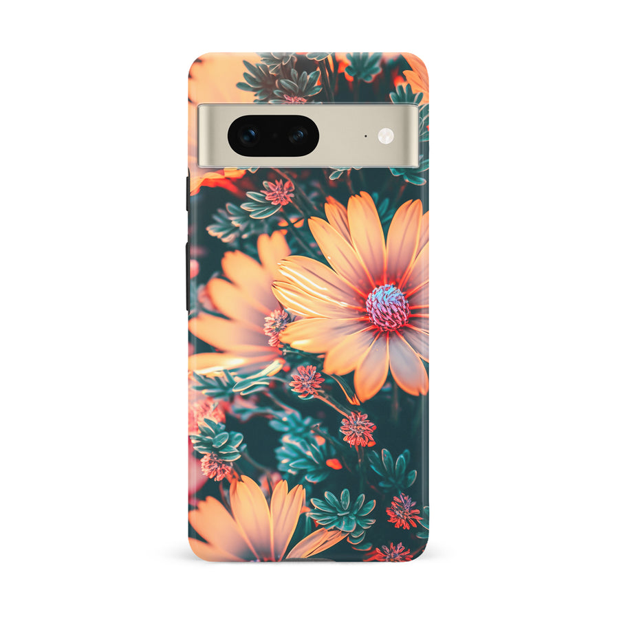Google Pixel 7 Floral Phone Case in Orange