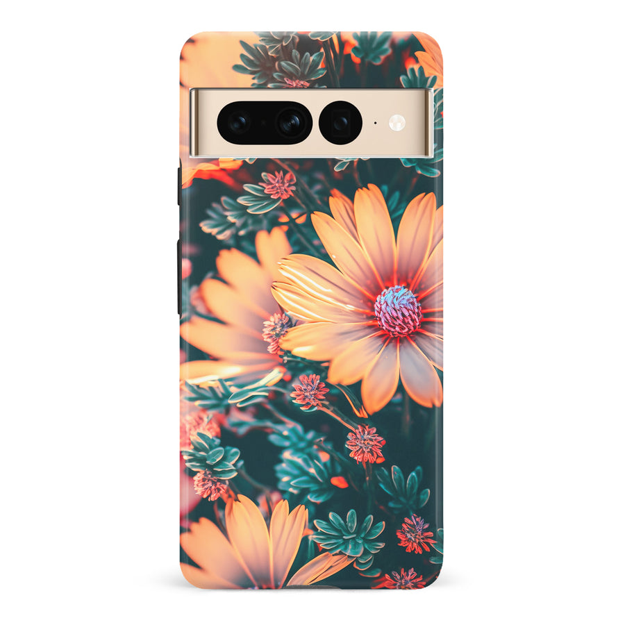 Google Pixel 7 Pro Floral Phone Case in Orange
