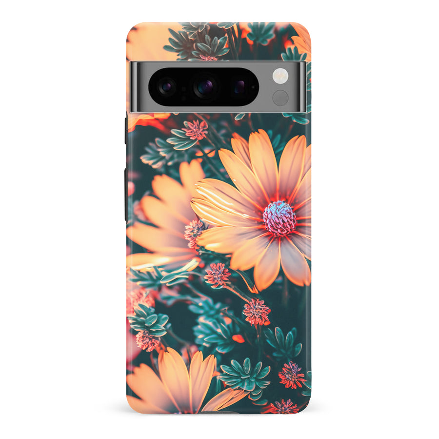 Google Pixel 8 Pro Floral Phone Case in Orange