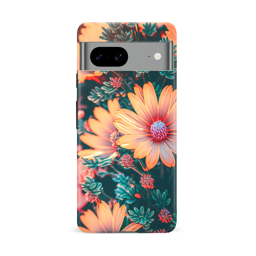 Google Pixel 8A Floral Phone Case in Orange