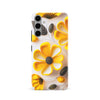 Samsung Galaxy 24 Black-Eyed Susan Phone Case in White