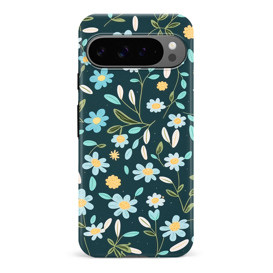 Google Pixel 9 Pro Daisy Phone Case in Green