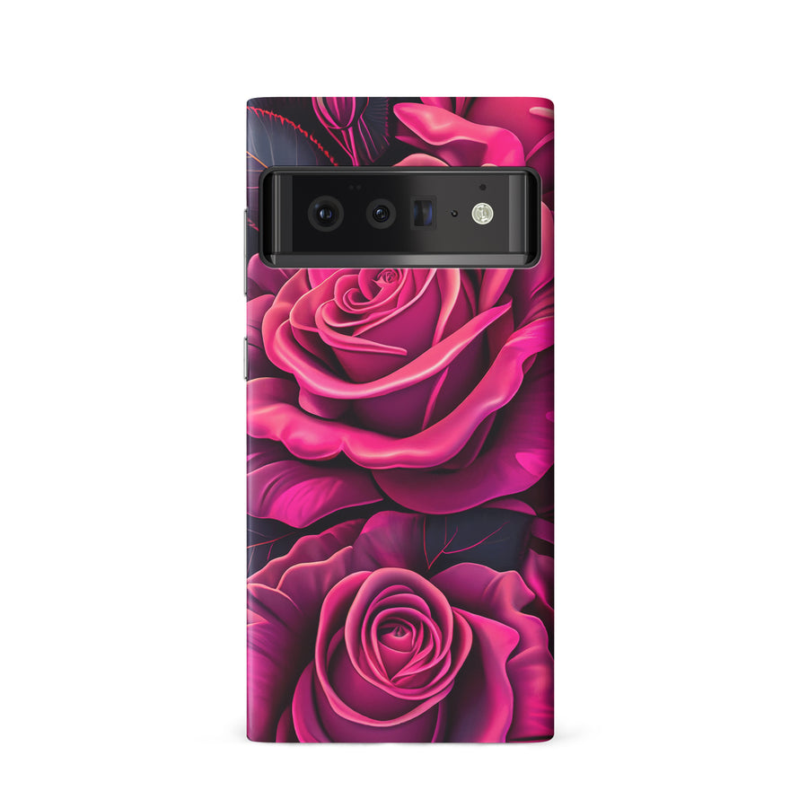 Google Pixel 6 Rose Phone Case in Magenta