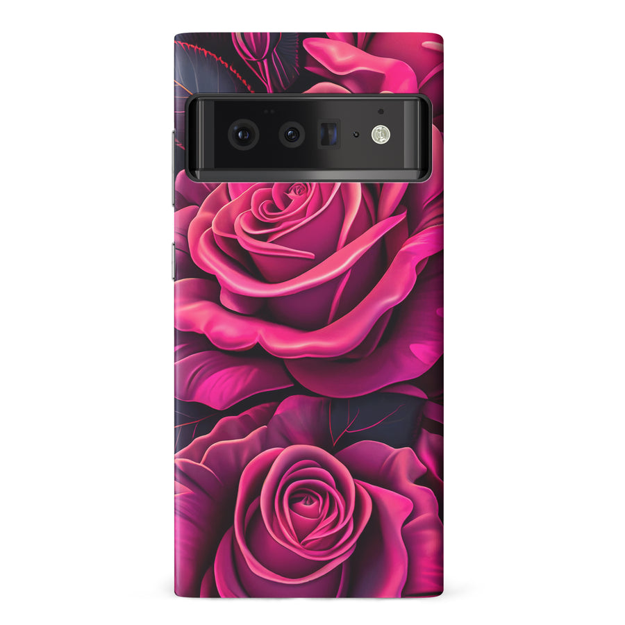 Google Pixel 6 Pro Rose Phone Case in Magenta