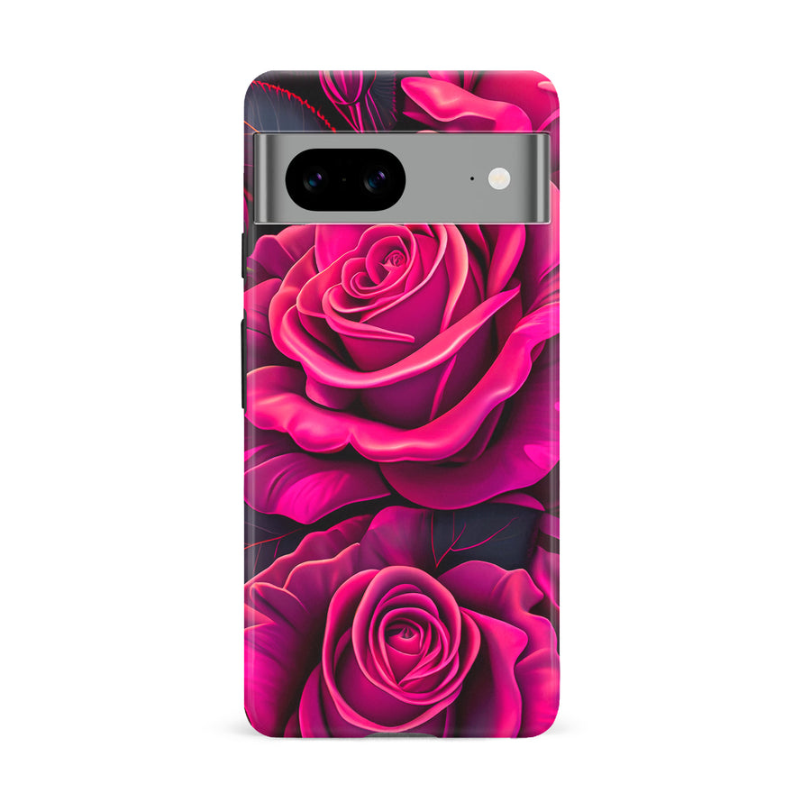 Google Pixel 8A Rose Phone Case in Magenta