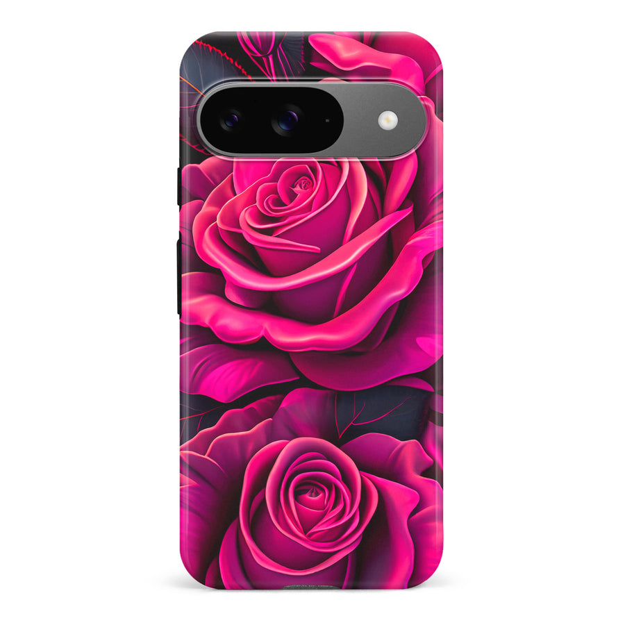 Google Pixel 9 Rose Phone Case in Magenta