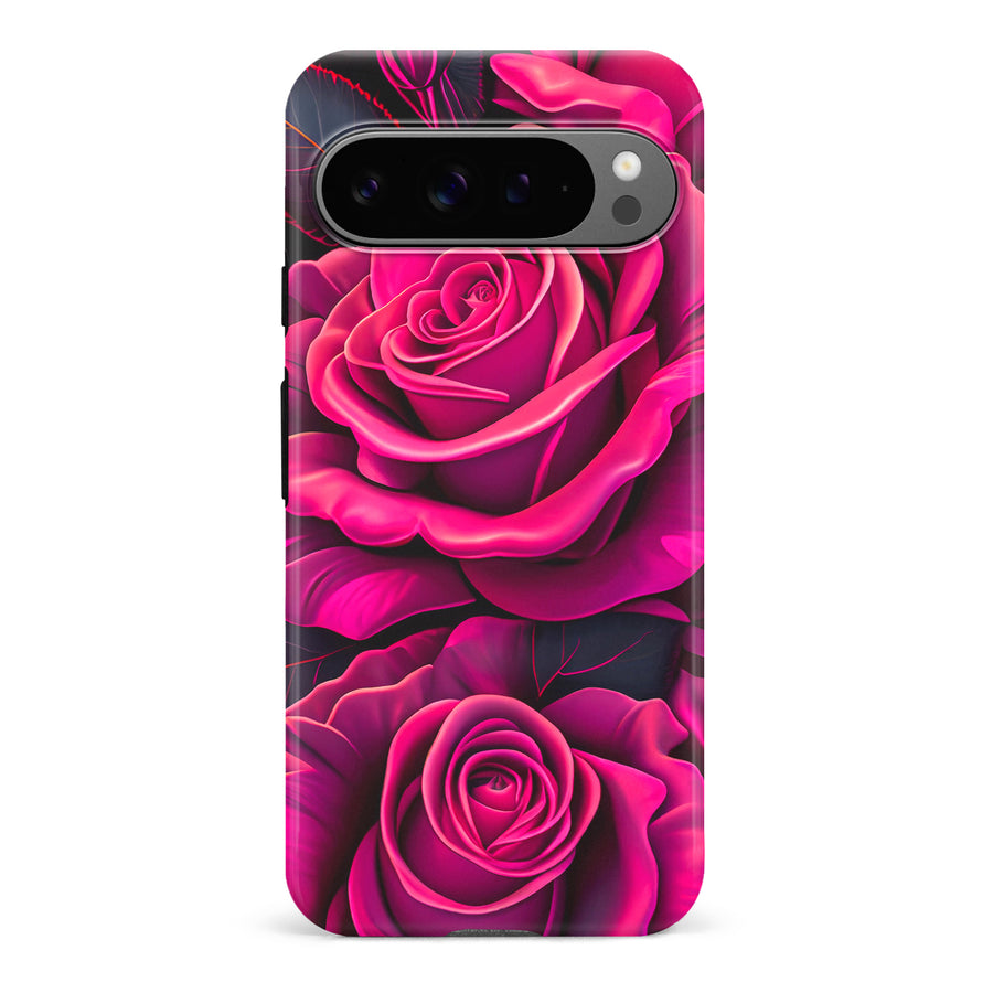 Google Pixel 9 Pro Rose Phone Case in Magenta