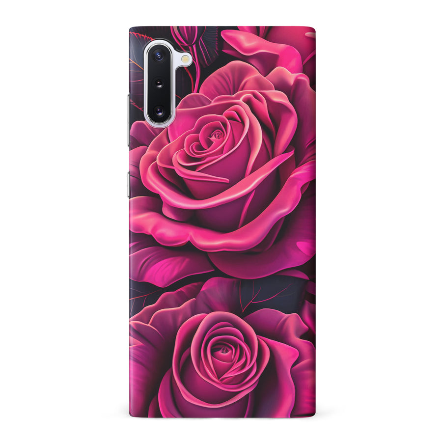 Samsung Galaxy Note 10 Rose Phone Case in Magenta