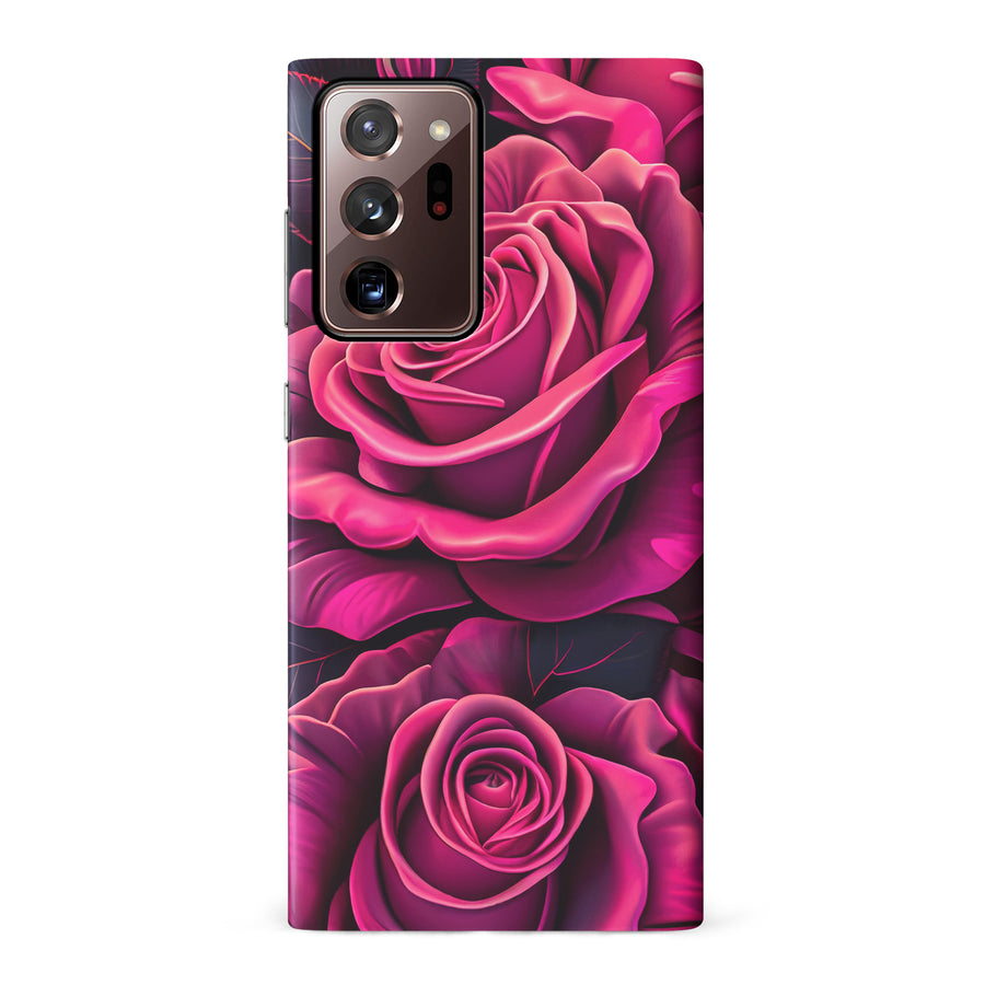 Samsung Galaxy Note 20 Ultra Rose Phone Case in Magenta