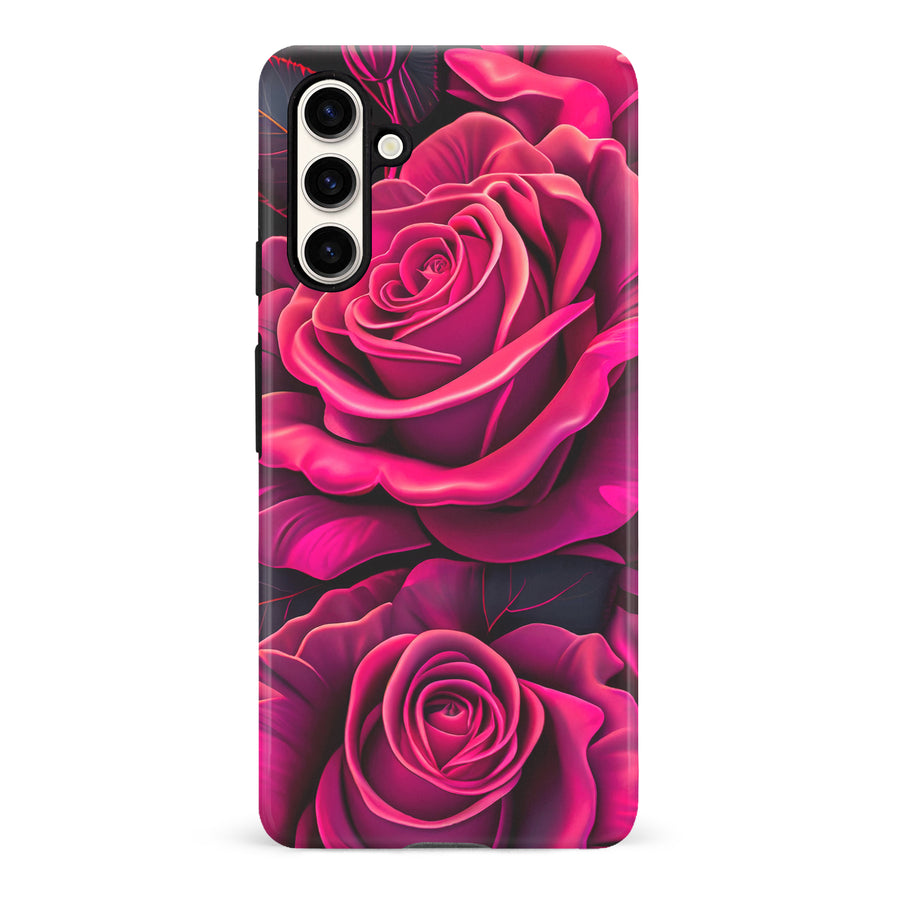 Samsung S23 FE Magenta Rose Floral Phone Case
