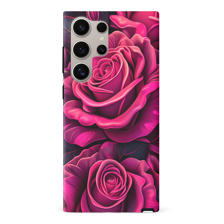 Samsung Galaxy S24 Ultra Rose Phone Case in Magenta