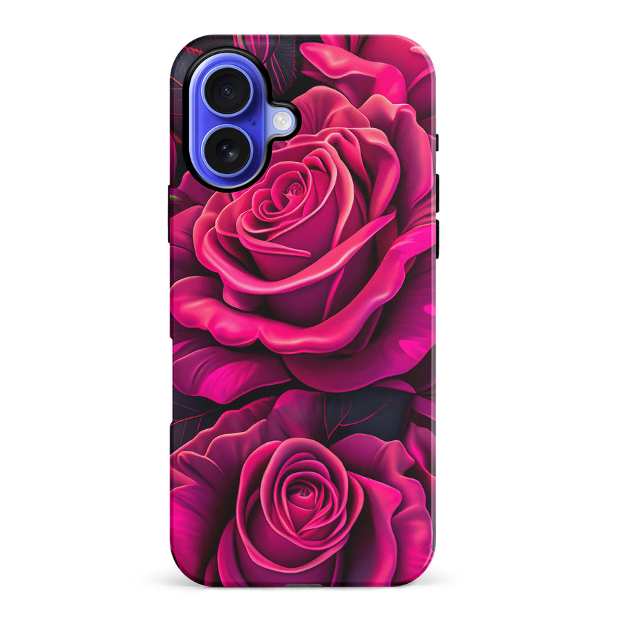 iPhone 16 Plus Rose Phone Case in Magenta