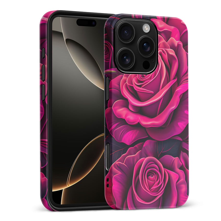 iPhone 16 Pro Max Rose Phone Case in Magenta