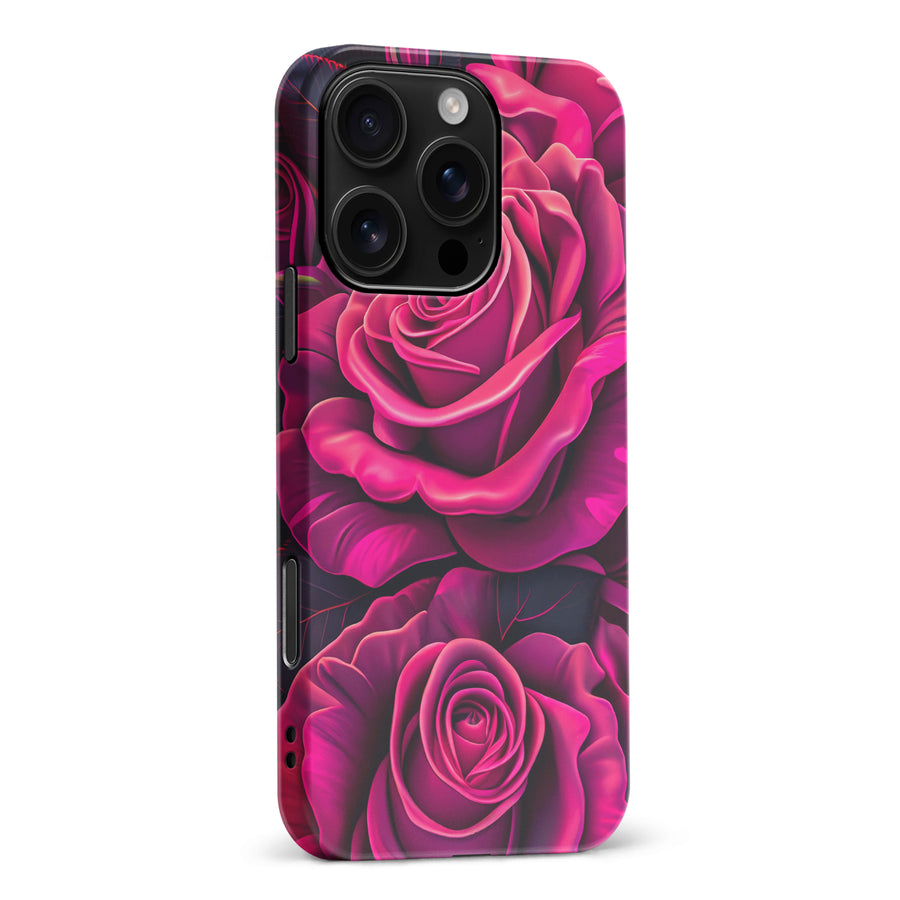 iPhone 16 Pro Max Rose Phone Case in Magenta