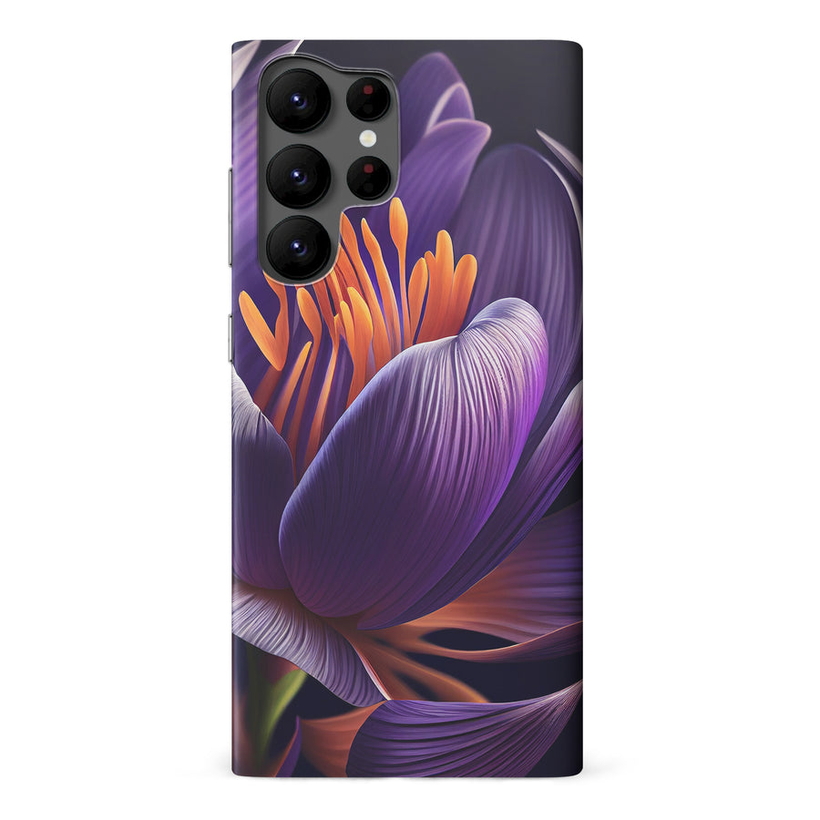 Samsung Galaxy S22 Ultra Crocus Phone Case in Purple