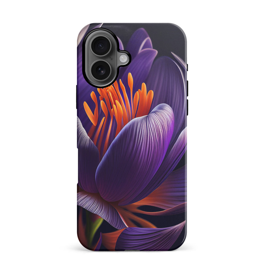 iPhone 16 Crocus Phone Case in Purple