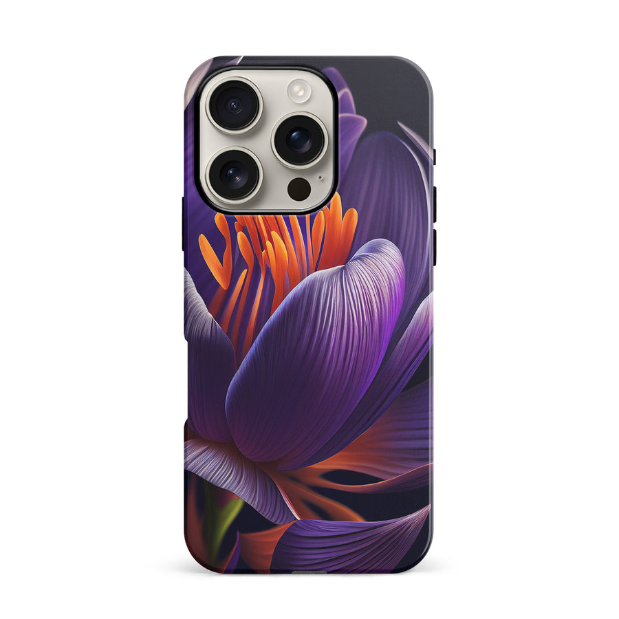 iPhone 16 Pro Crocus Phone Case in Purple